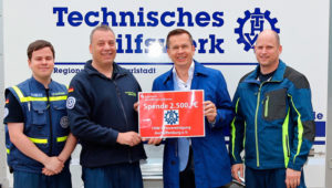 Sparkasse unterstützt das Technische Hilfswerk Aschaffenburg e.V.