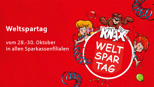 Die Sparkasse Aschaffenburg-Alzenau lädt vom 28.10. bis 30.10.2020 zum Weltspartag ein!